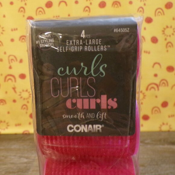 CONAIR Rollers New Smooth & Voluminous Curls 2 Packs of 4 X-Large Self-Grip - Picture 4 of 6